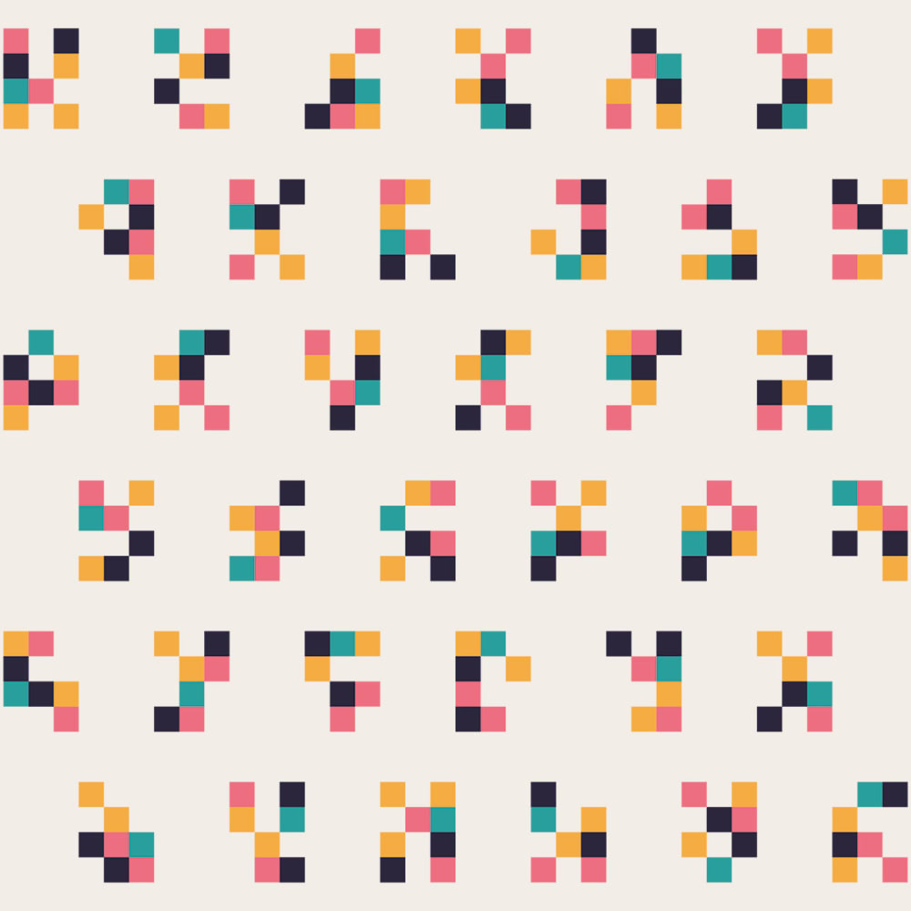 Papier peint pixel géométrique 52x1000 cm — vue 3
