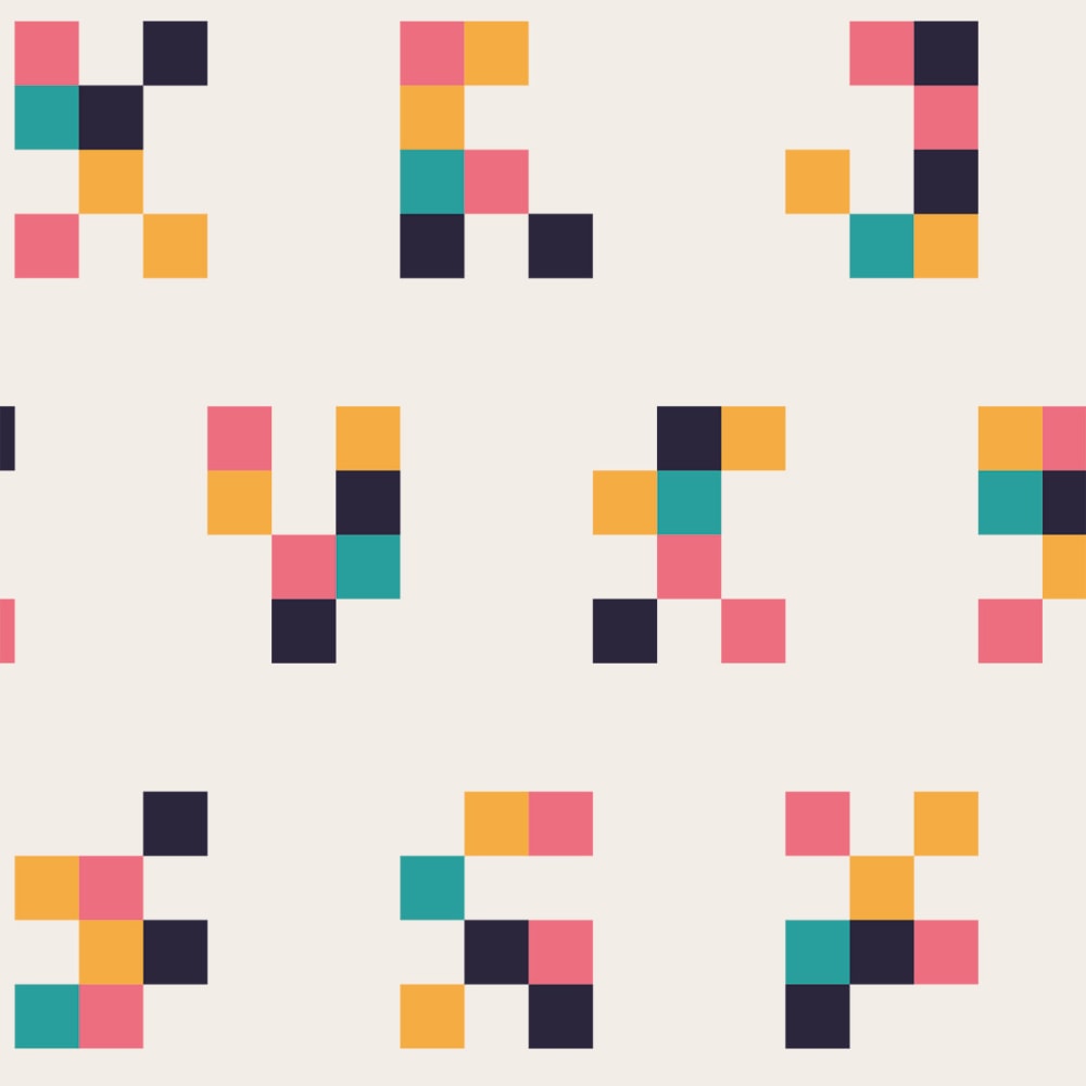 Papier peint pixel géométrique 52x1000 cm — vue 4