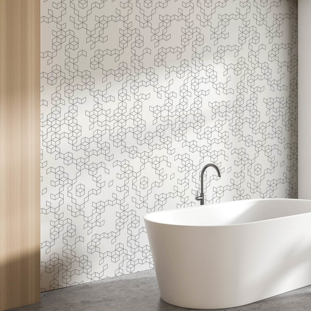 Tapete Weißes Quadrat 208x270cm - Maisons Du Monde