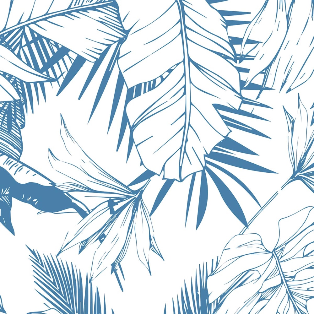 Papier peint feuilles tropicales bleues 364x270 cm — vue 4
