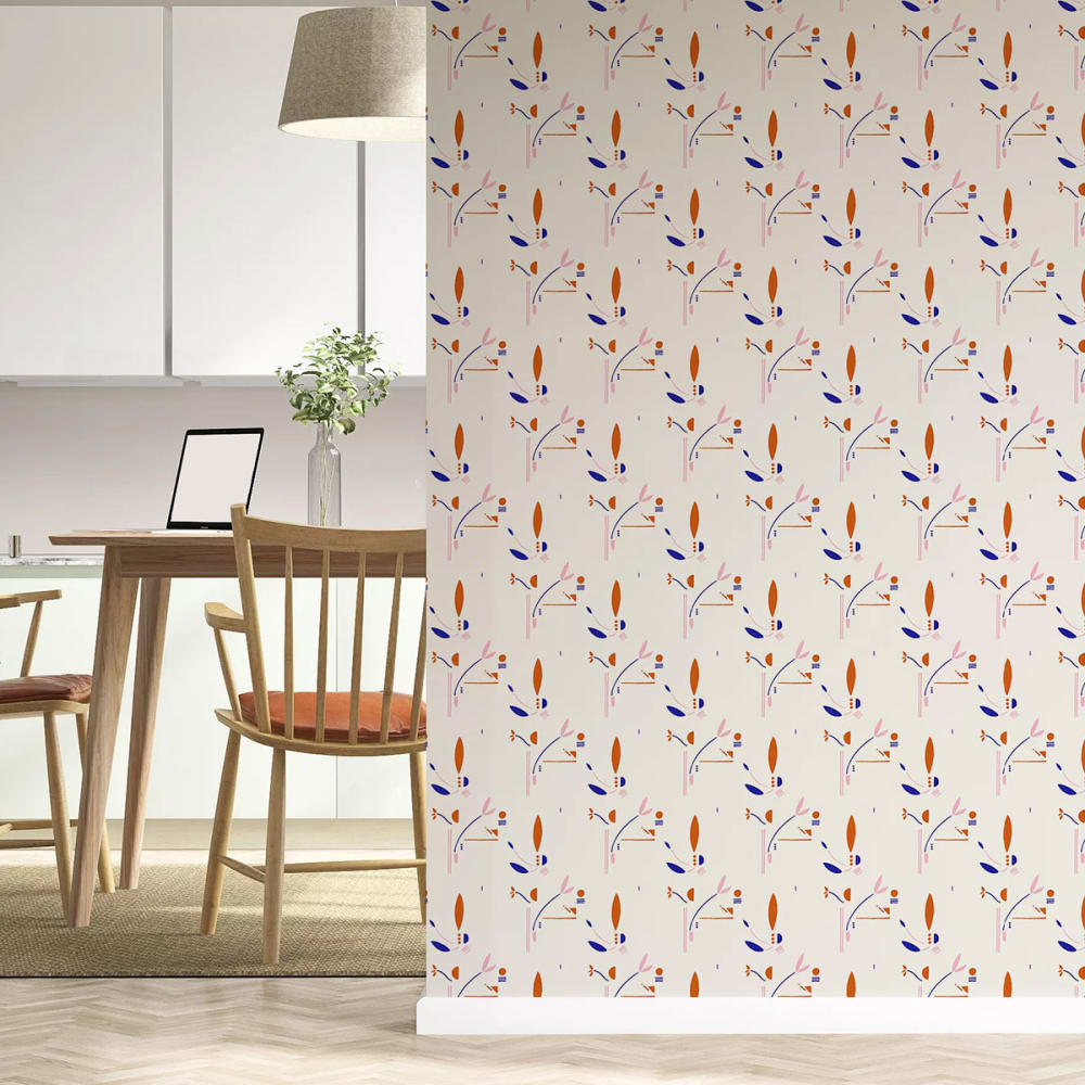 Papier peint symbolique floral 156x270 cm