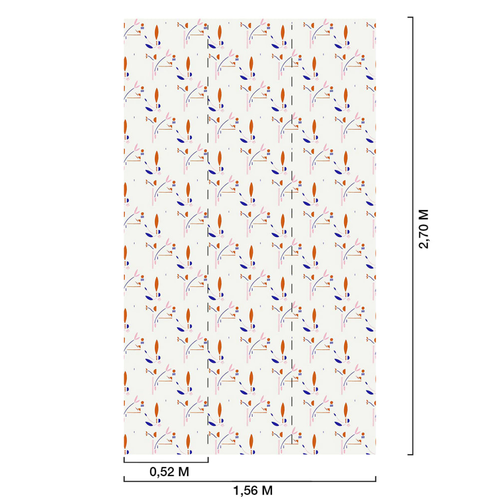 Papier peint symbolique floral 156x270 cm — vue 3