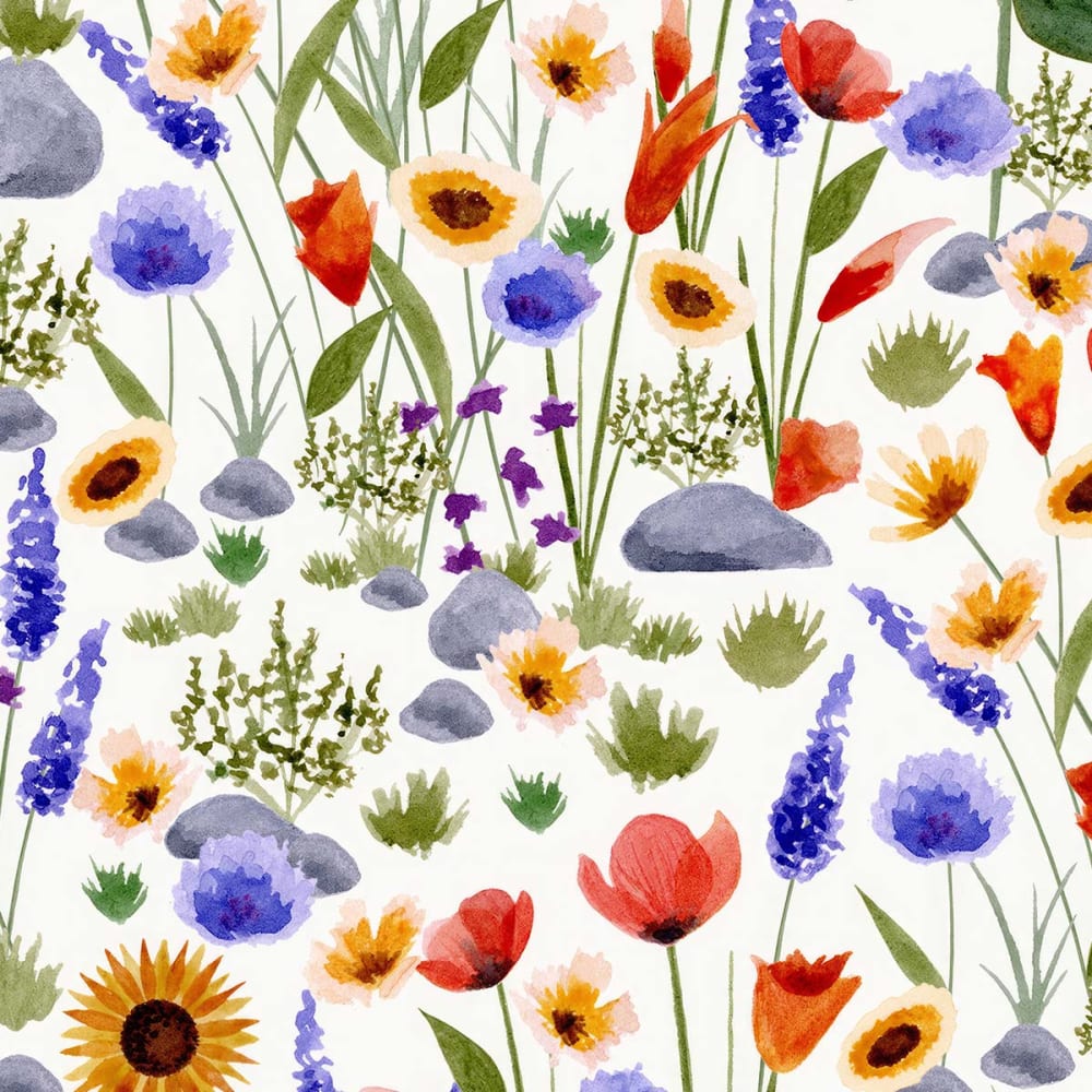 Papier peint sur les fleurs de nos campagnes 156x270 cm — vue 4
