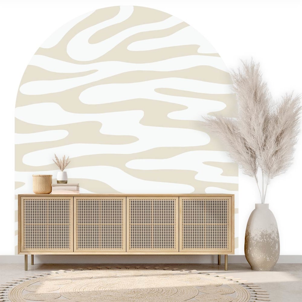 Hexoa Tapete Weißer Nebel 208x270cm style modern Beige Vlies