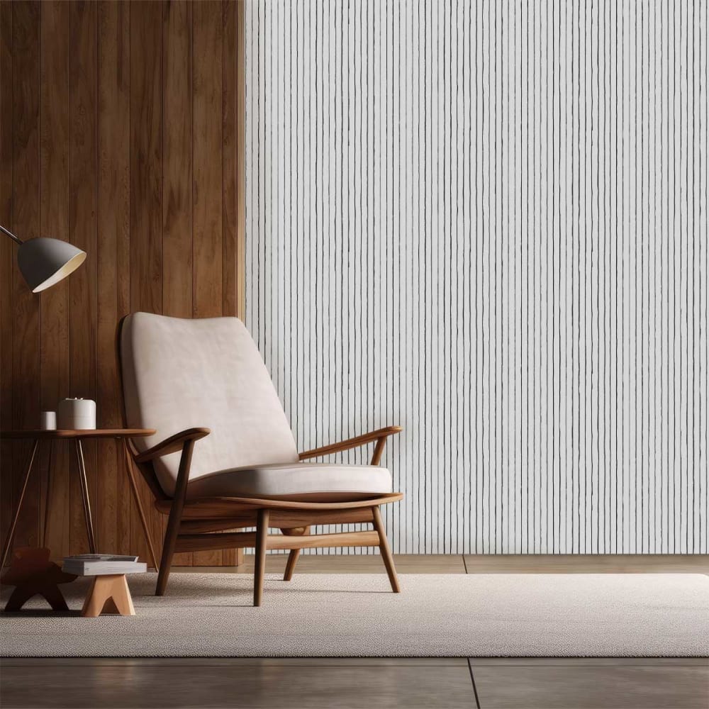 Hexoa Tapete Freihand 52x1000cm style modern Blau Vlies