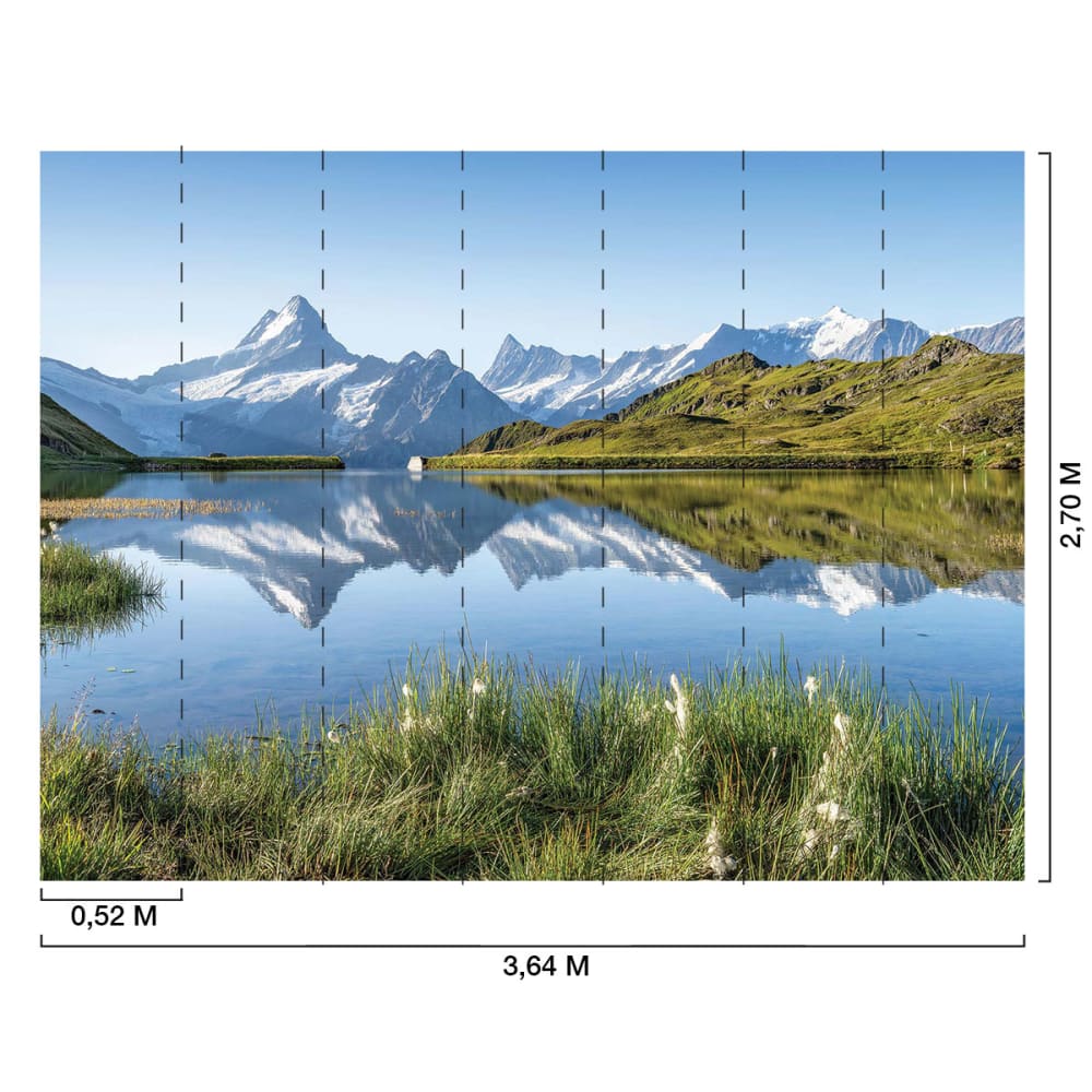 Papier peint lac de bachalp suisse 312x270 cm — vue 3