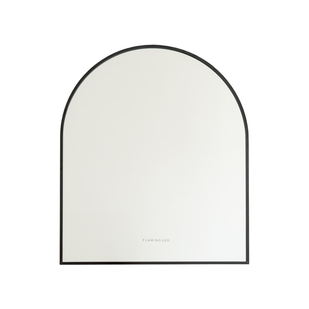 Miroir Mural Arche Aluminium 70x60x3cm Noir