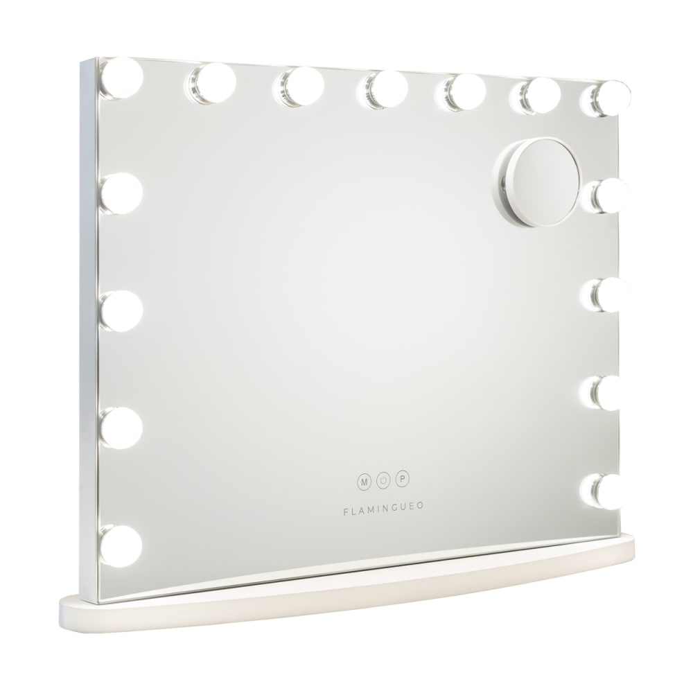 Miroir Maquillage Lumineux 15 LED Métal 62x48,5x15cm Blanc