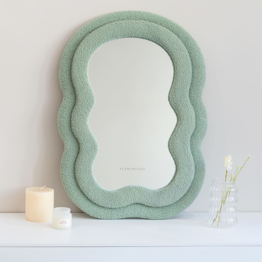 Miroir mural asymétrique 70x50x4cm vert - Maisons du Monde
