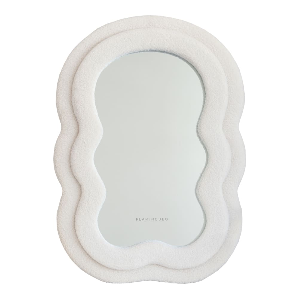 Miroir Mural Asymétrique 70x50x4cm Beige