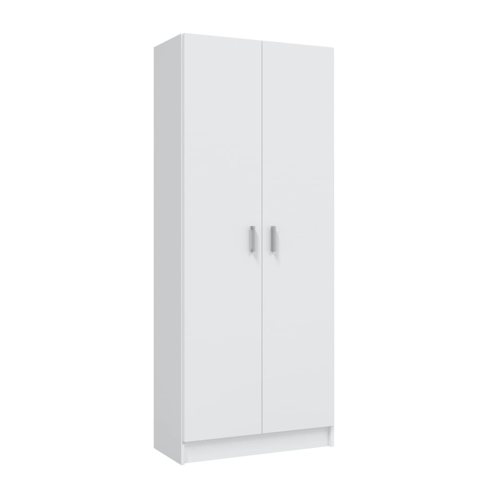 Armoire de rangement REMI 2 portes L73cm x H180cm - Blanc