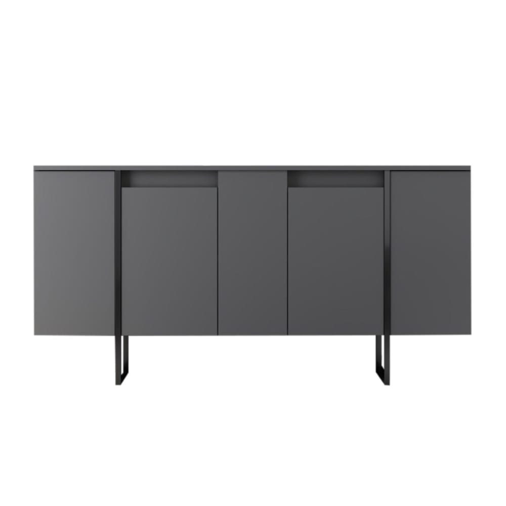 Buffet design noir 4 portes
