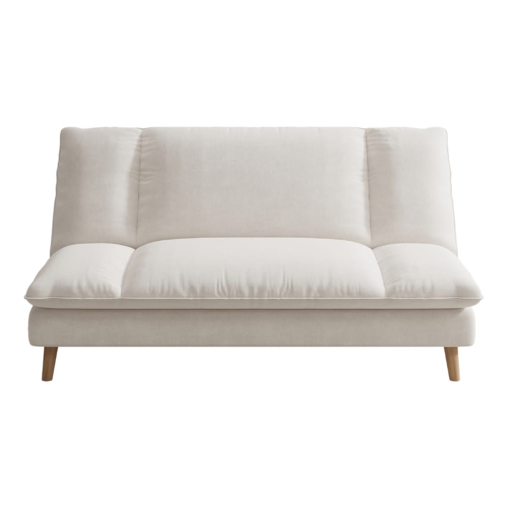 Canapé convertible 3 places en tissu beige