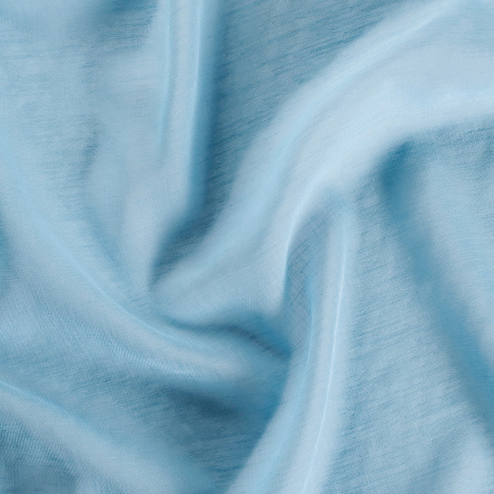 Voilage à oeillets en tissu recyclé polyester bleu 135x260 cm - Maisons du Monde