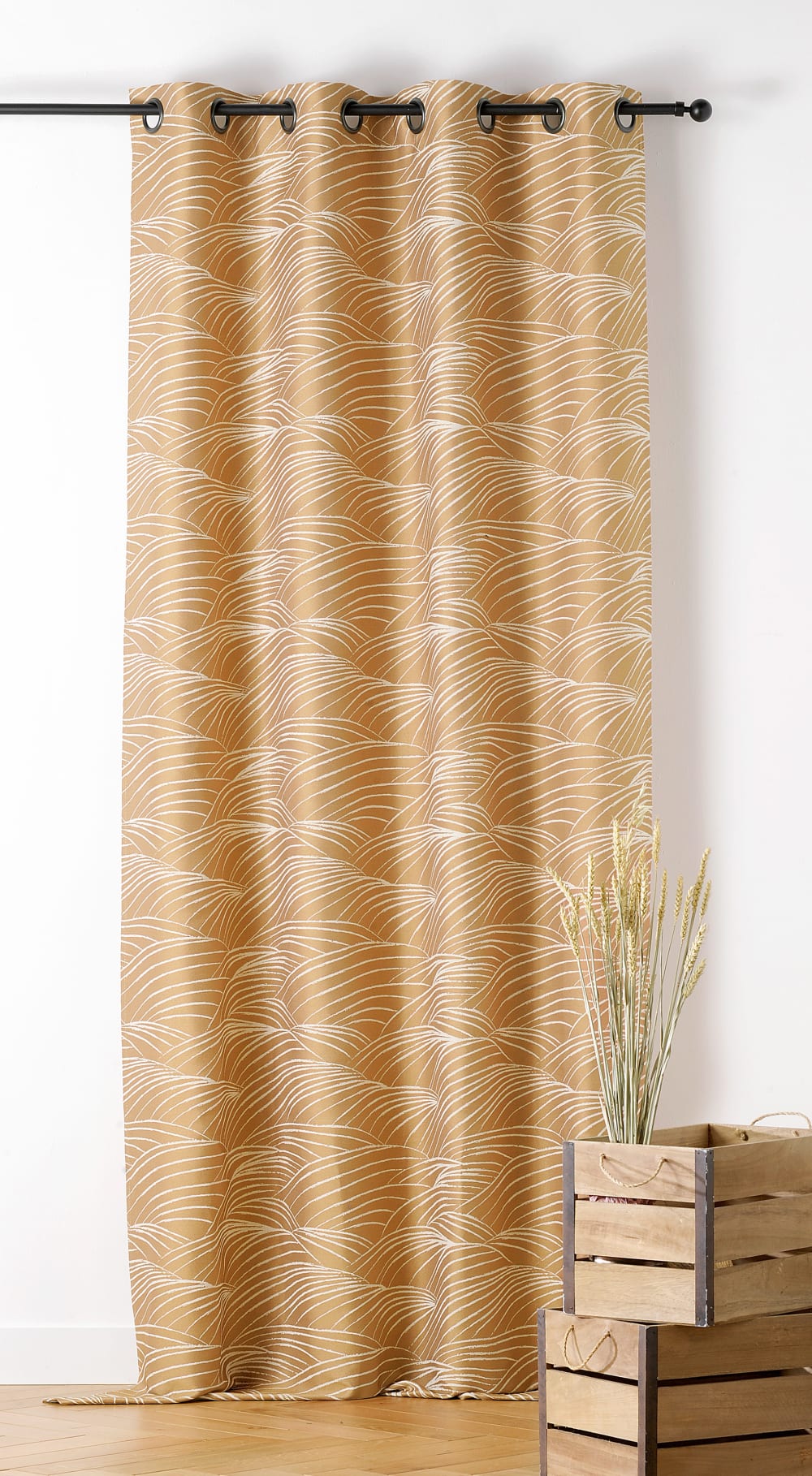 Rideau motif dune sable 140x240cm