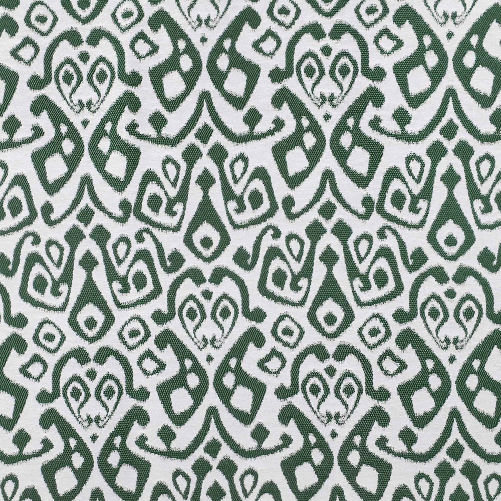 Rideau imprimé en fils upcyclés coton/polyester vert emeraude 140x240 — vue 4