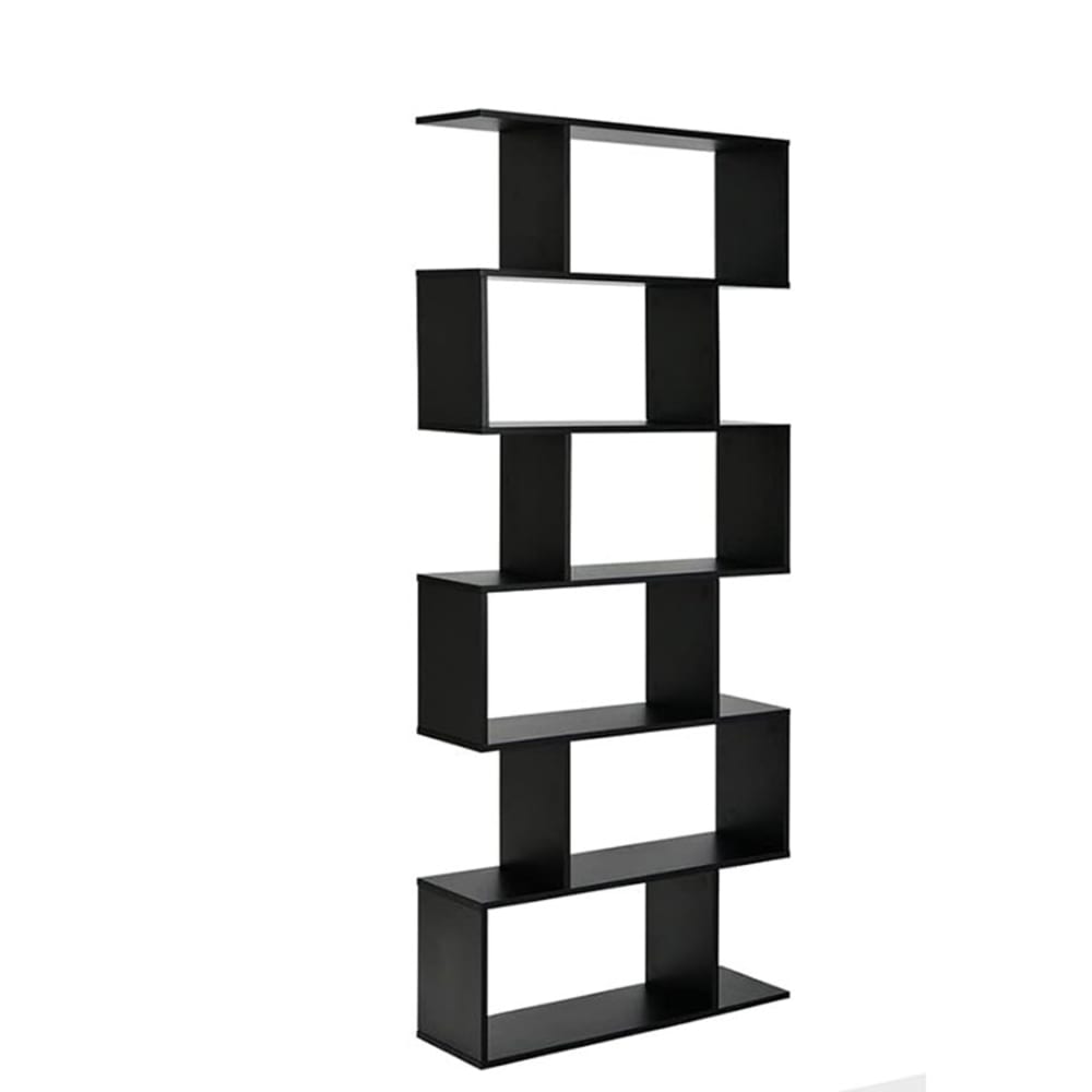 Bibliothèque ètagère 6 niveaux en bois noir 80 x 23 x 191 cm