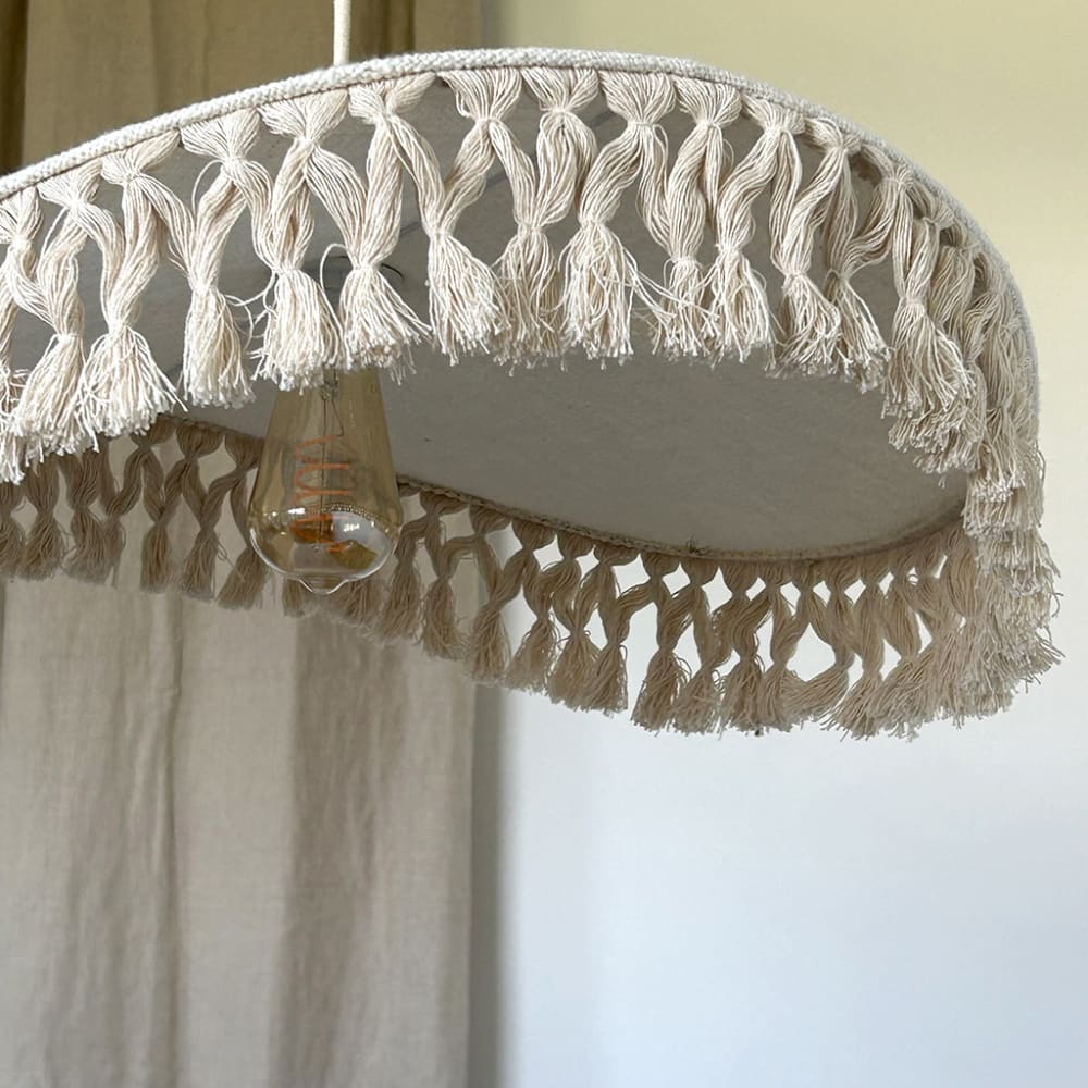Abat-jour pour suspension Antoinette blanc xl D90 H9cm — vue 4