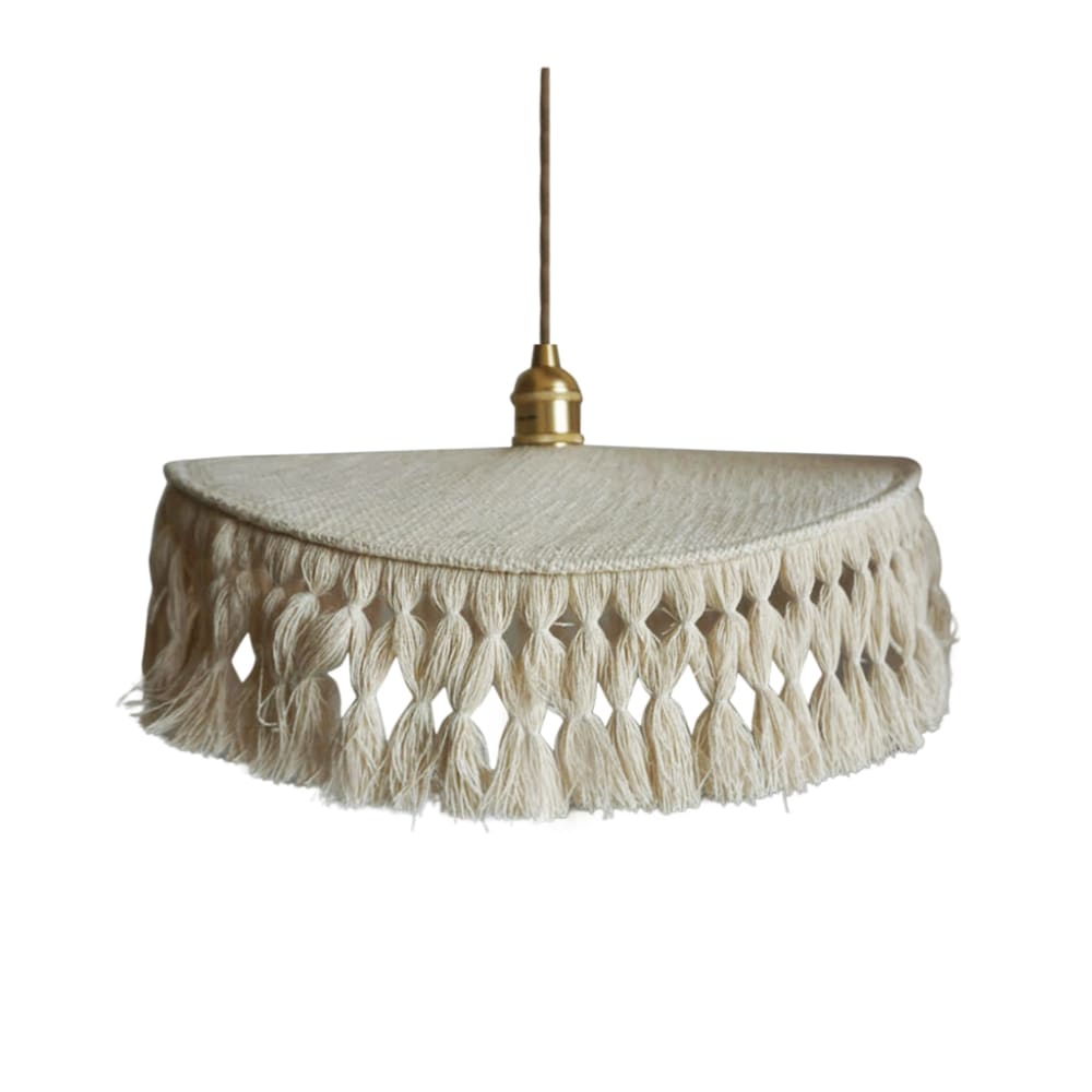 Abat-jour en coton naturel pour suspension crème 75 x 75