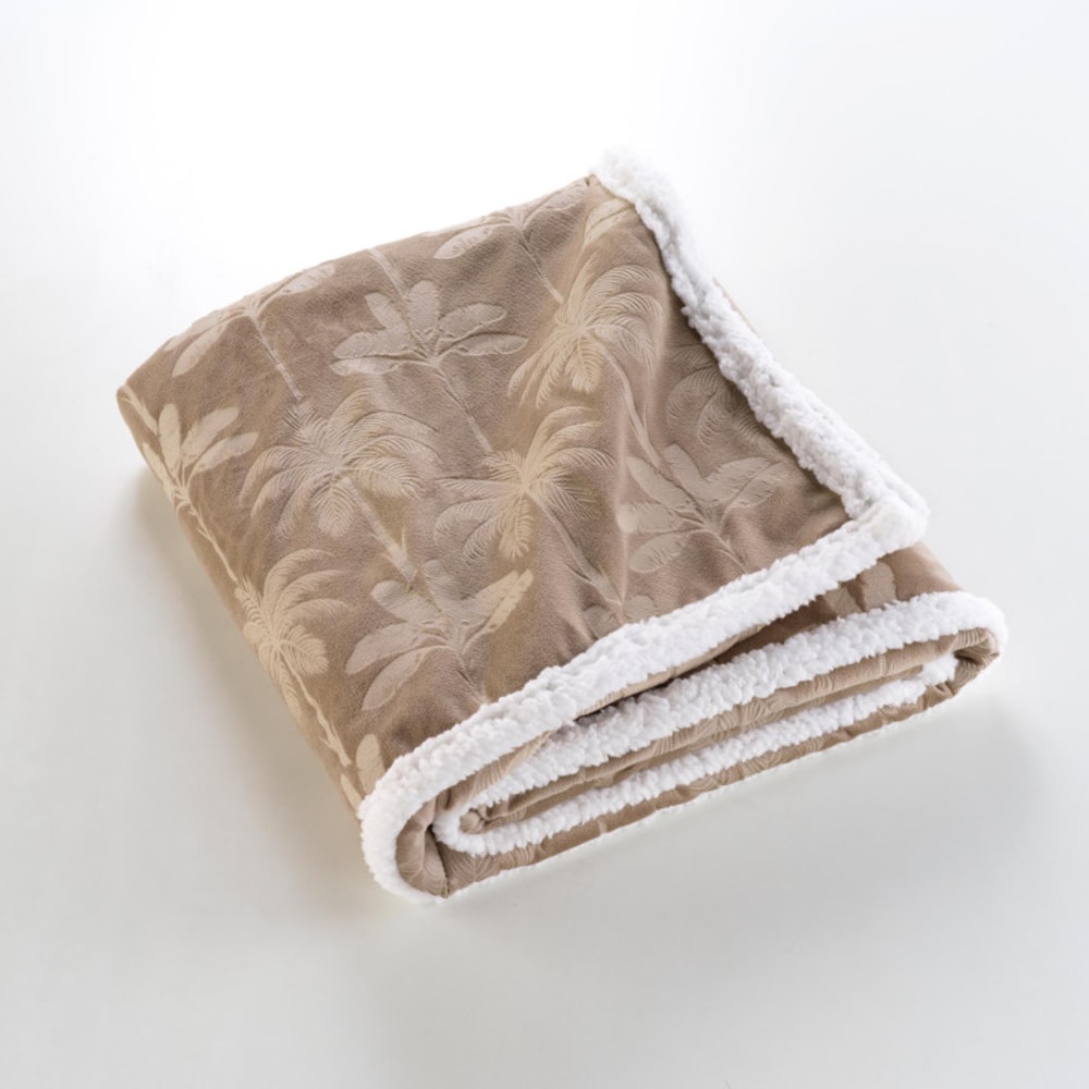 Plaid motif palmier 125x150cm - Maisons du Monde