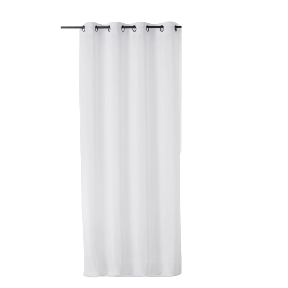 CAMIF Rideau à œillets en polyester blanc 135 x 260 cm style contemporain - Pes - Polyester
