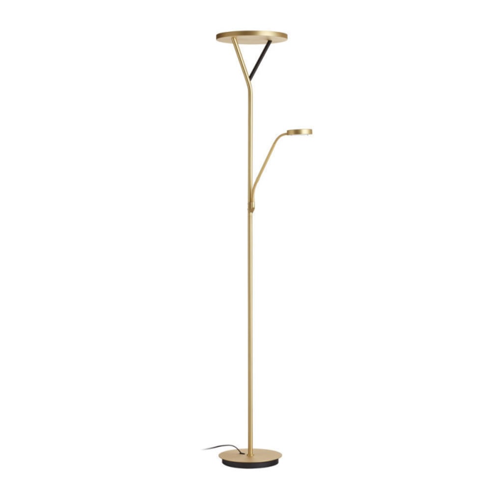 Millumine Lampadaire led avec liseuse laiton mat Doré Métal