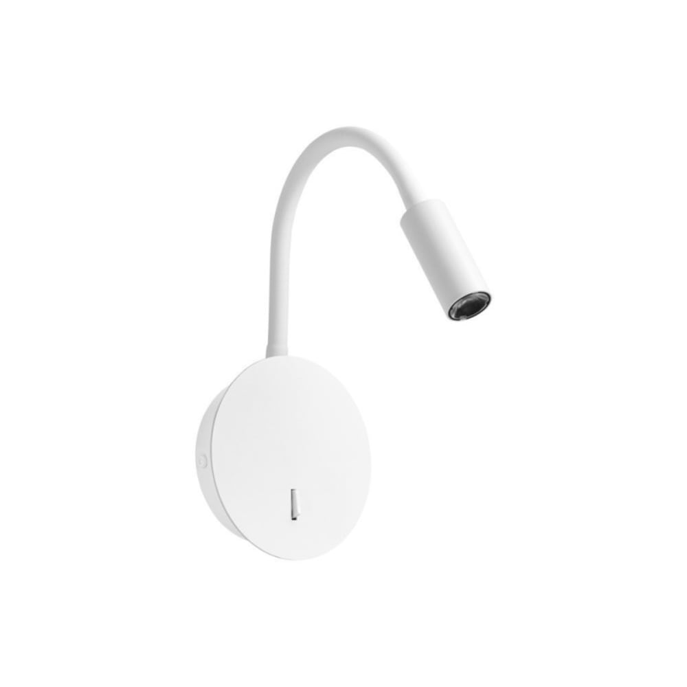 Applique de chevet led avec interrupteur blanc mat