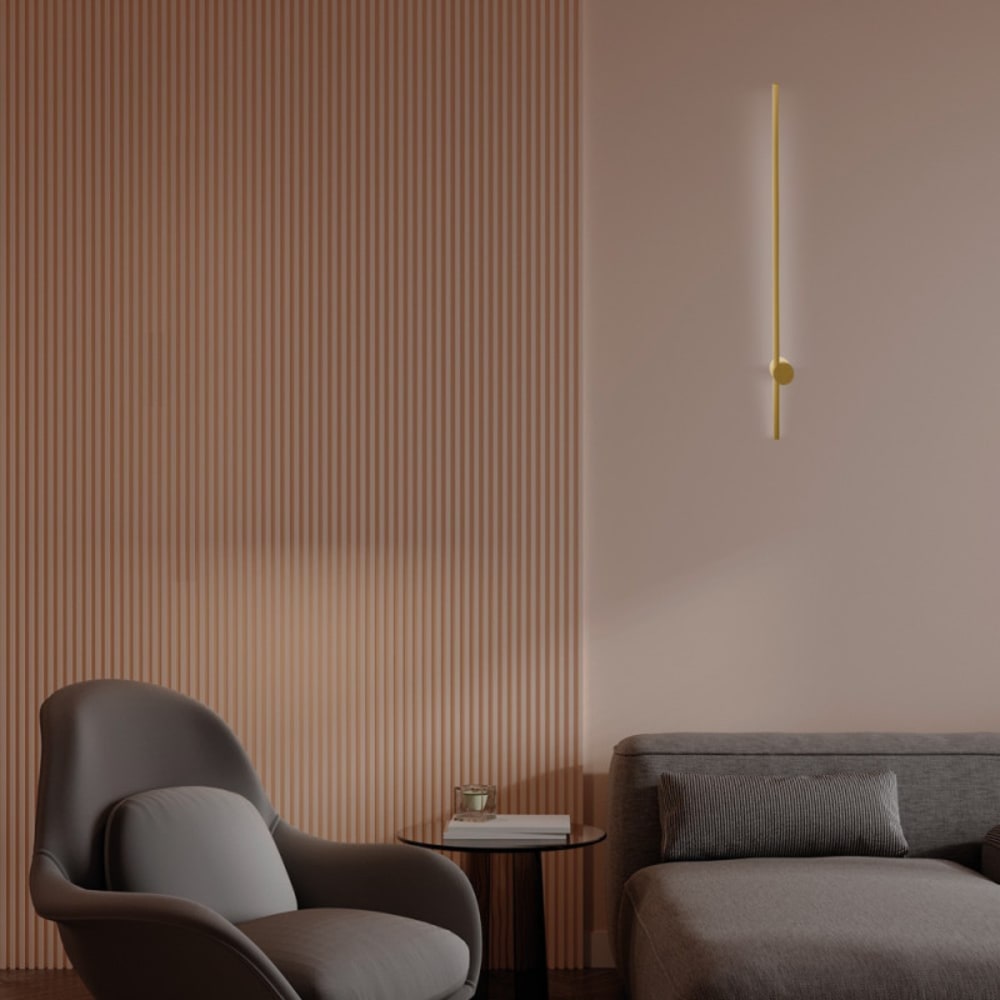 Applique tige dorée led 90cm - Maisons du Monde