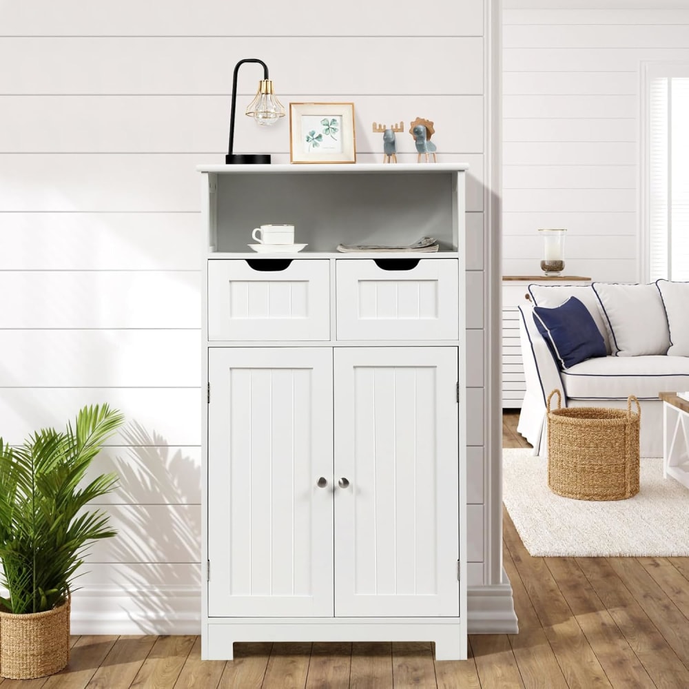 Armoires de rangement utilitaire sur pied en bois crème 60x30x109 cm - Maisons du Monde