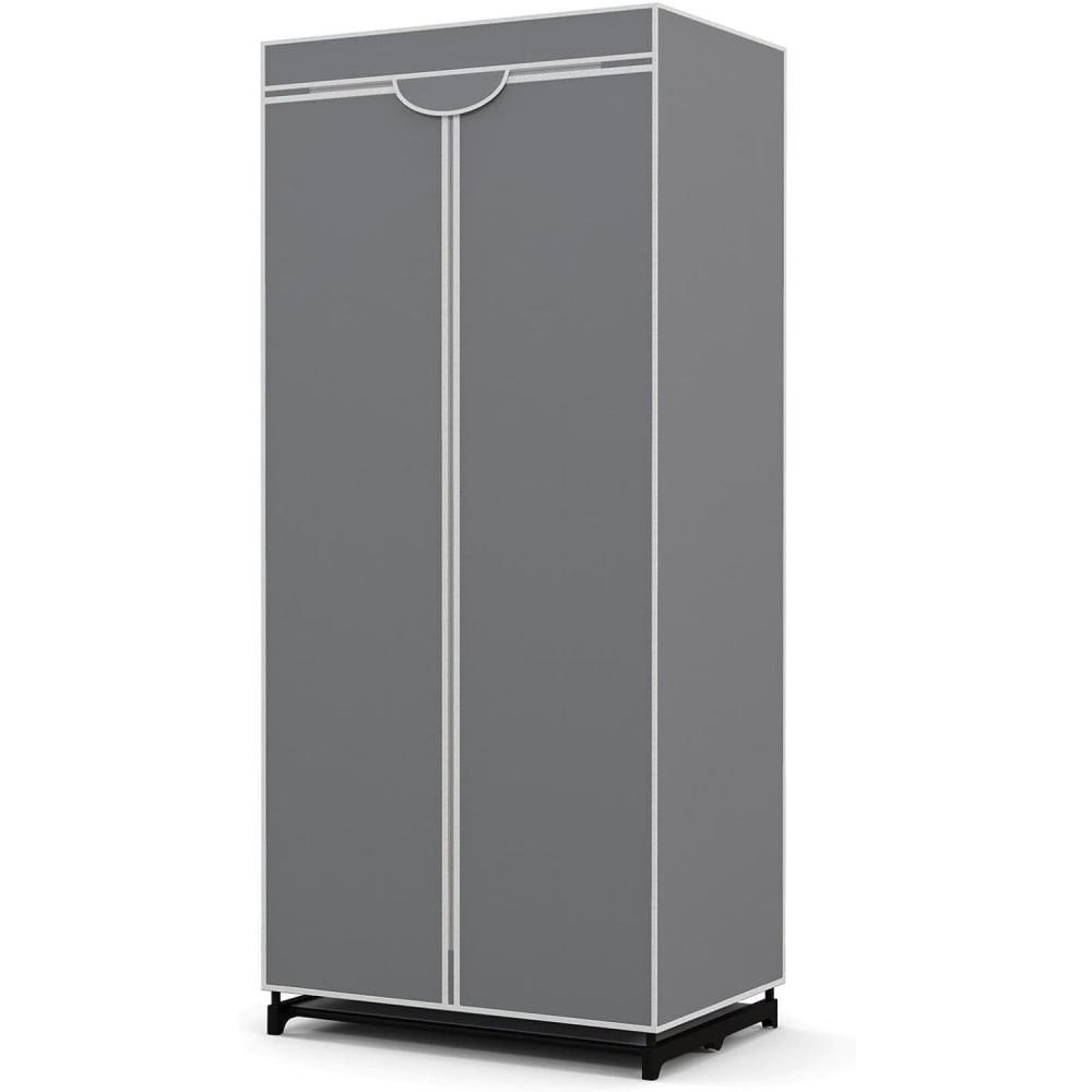 Armoire-penderie multifonctionnelle charge max 30kg gris 74x50x172cm