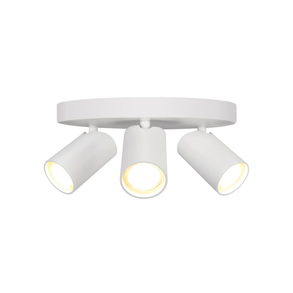 Plafonnier 3 spots métal blanc