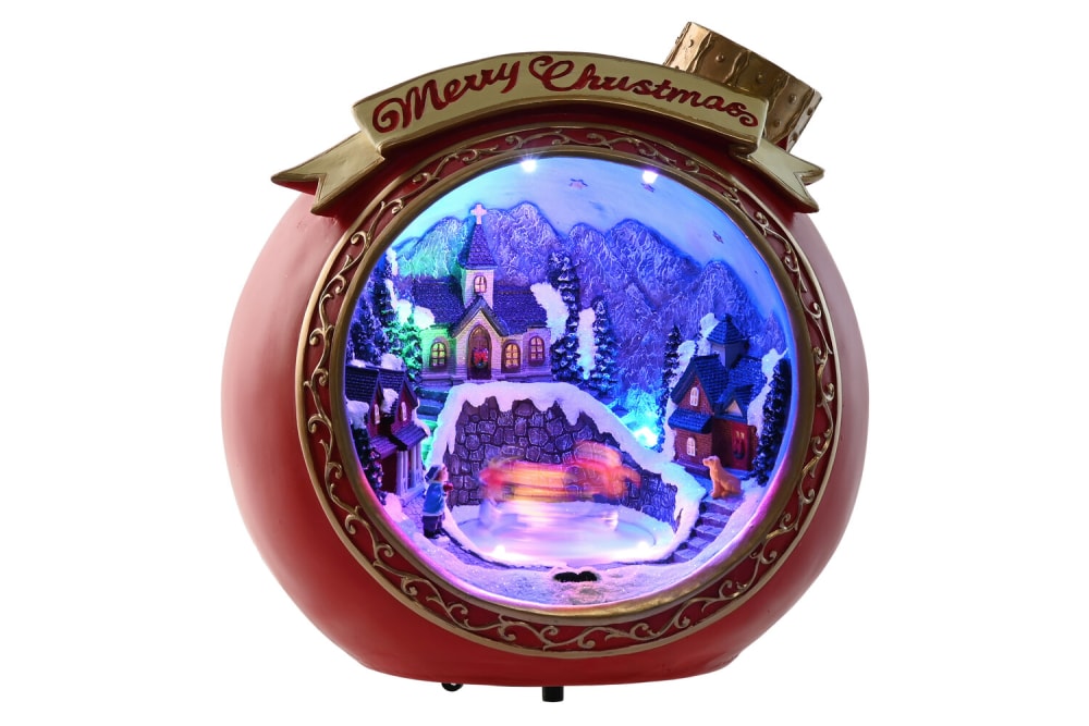 Figura navidad led resina 26,5x24x27cm