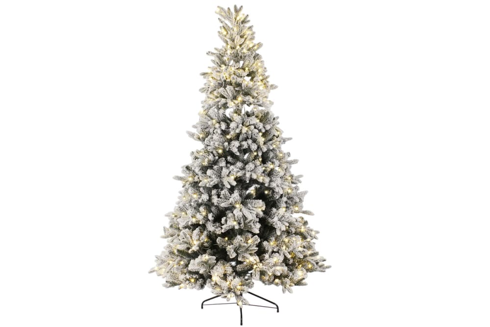 Arbol navidad led pe nevado blanco 140x140x210 cm