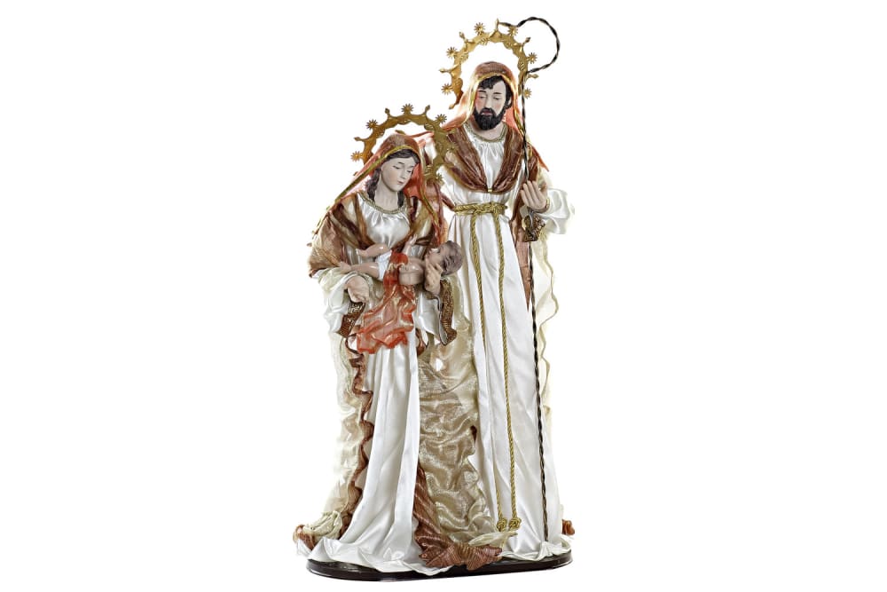 Nacimiento navidad poliester blanco 48x28x90 cm