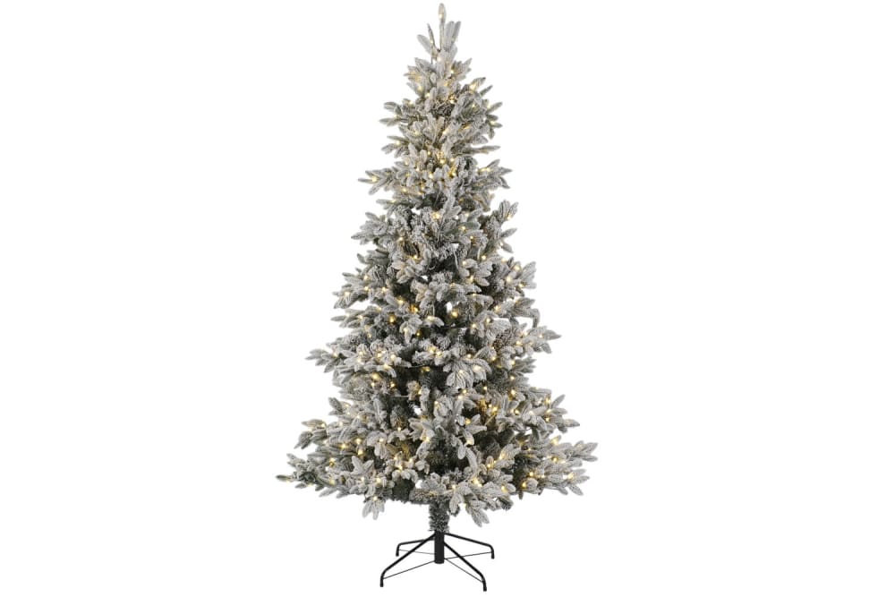 Arbol navidad led pe nevado blanco 140x140x210 cm
