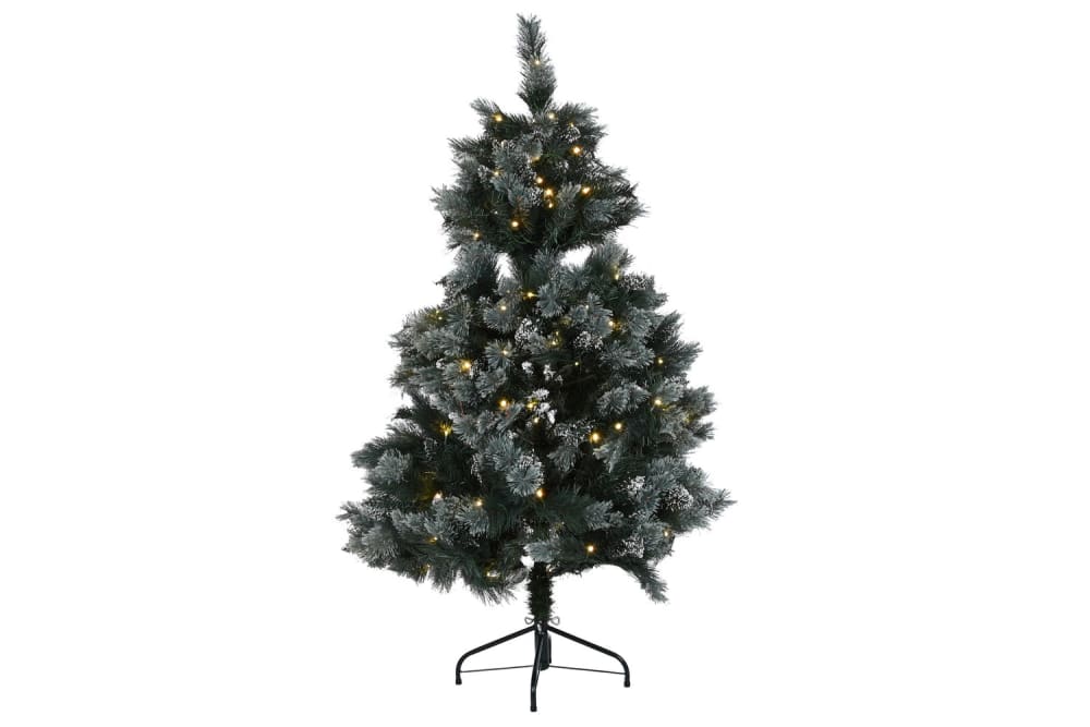 Arbol navidad led pvc nevado verde 100x100x150cm