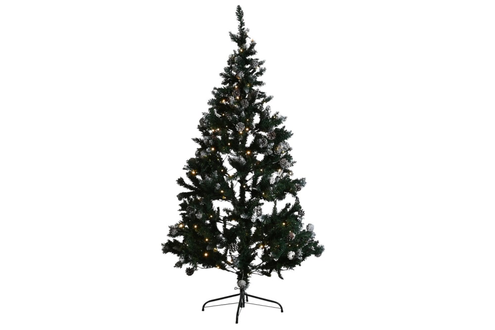Arbol navidad pe metal verde 90x90x180 cm