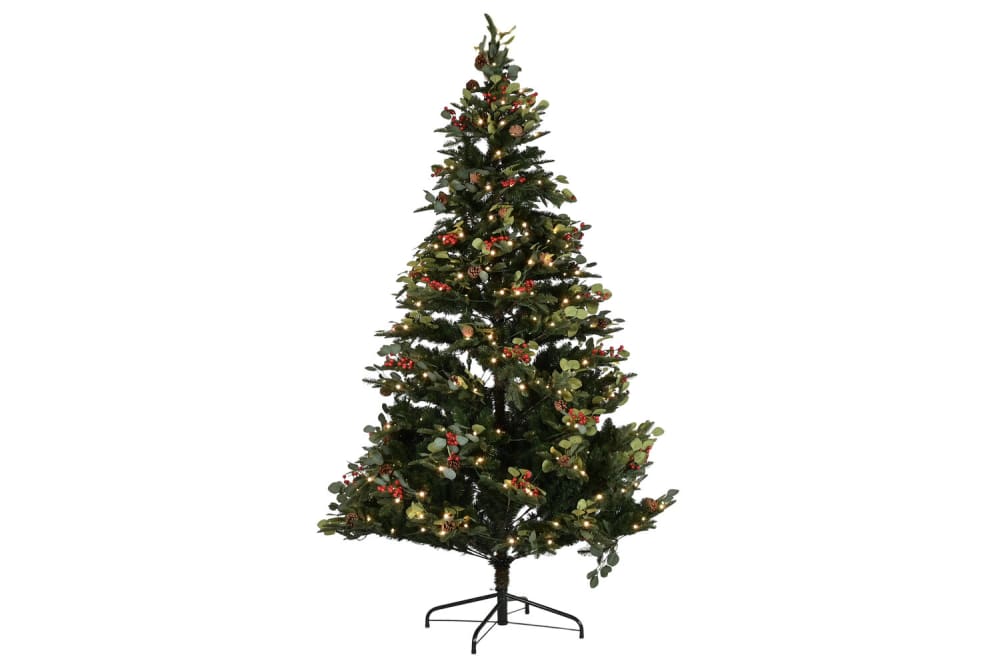 Arbol navidad led pvc verde 144x144x240 cm