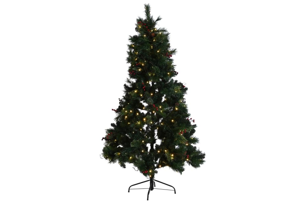 Arbol navidad led pvc verde 135x135x225cm