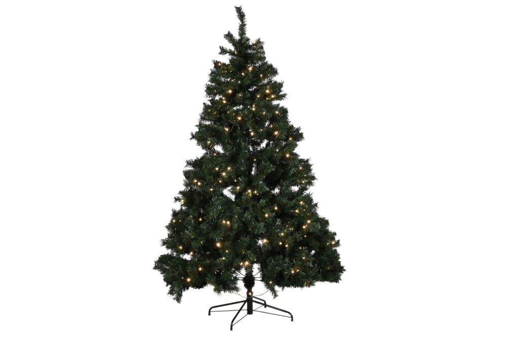 Arbol navidad led pvc verde 132x132x210cm