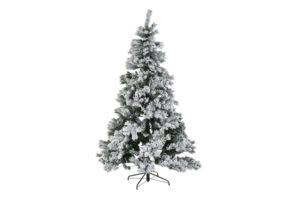 Arbol navidad pe metal nevado verde 1x1x210 cm