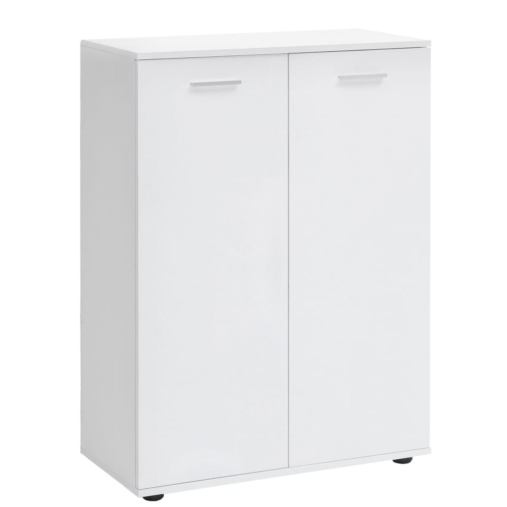 Commode à 2 portes en aggloméré, blanc