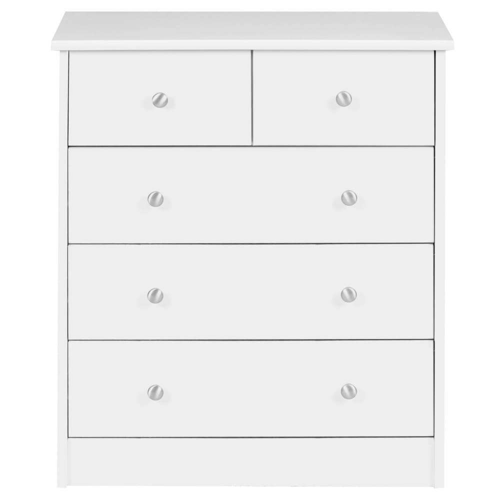 Sideboard mit 5 Schubladen aus Spanplatte, Weiß - Maisons Du