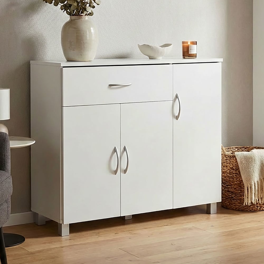 Sideboard mit Schublade aus Spanplatte, Weiß - Maisons Du Monde