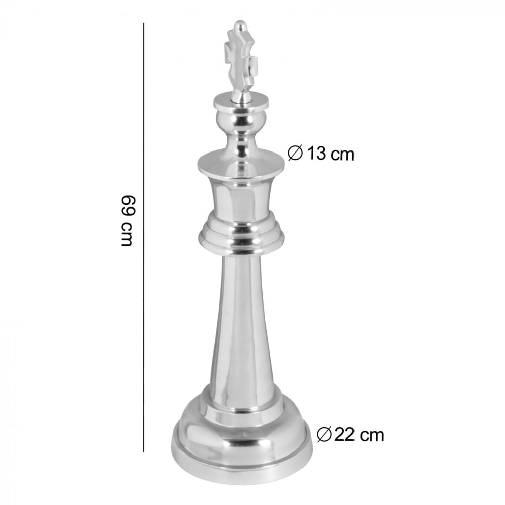 Figurine décorative en aluminium, argenté — vue 3