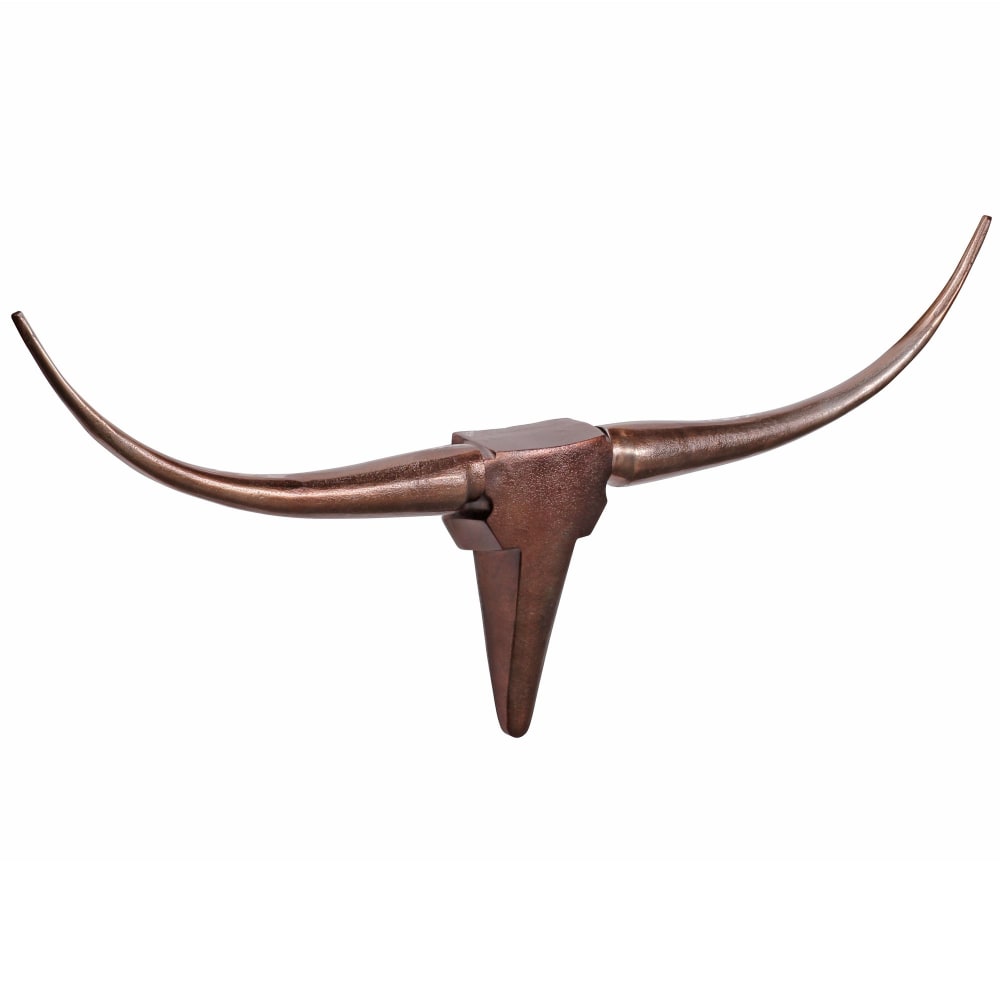 FineBuy Wanddekoobjekt Geweih aus Aluminium, Bronze style modern Braun Aluminium