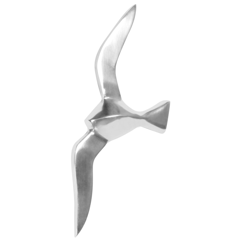 FineBuy Wanddekoration Möwe aus Aluminium, Silber style modern Silber Aluminium