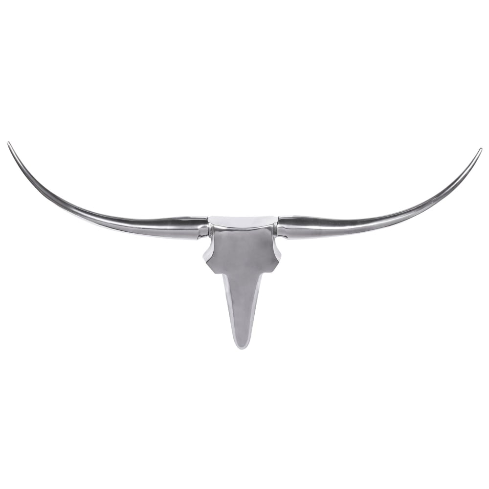 Wanddekoobjekt Gerweih Aus Aluminium, Silber