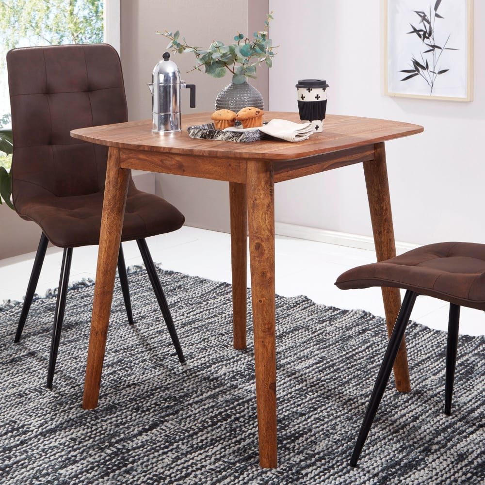 Esstisch aus Sheesham Massivholz, 80 cm Braun - Maisons Du Monde