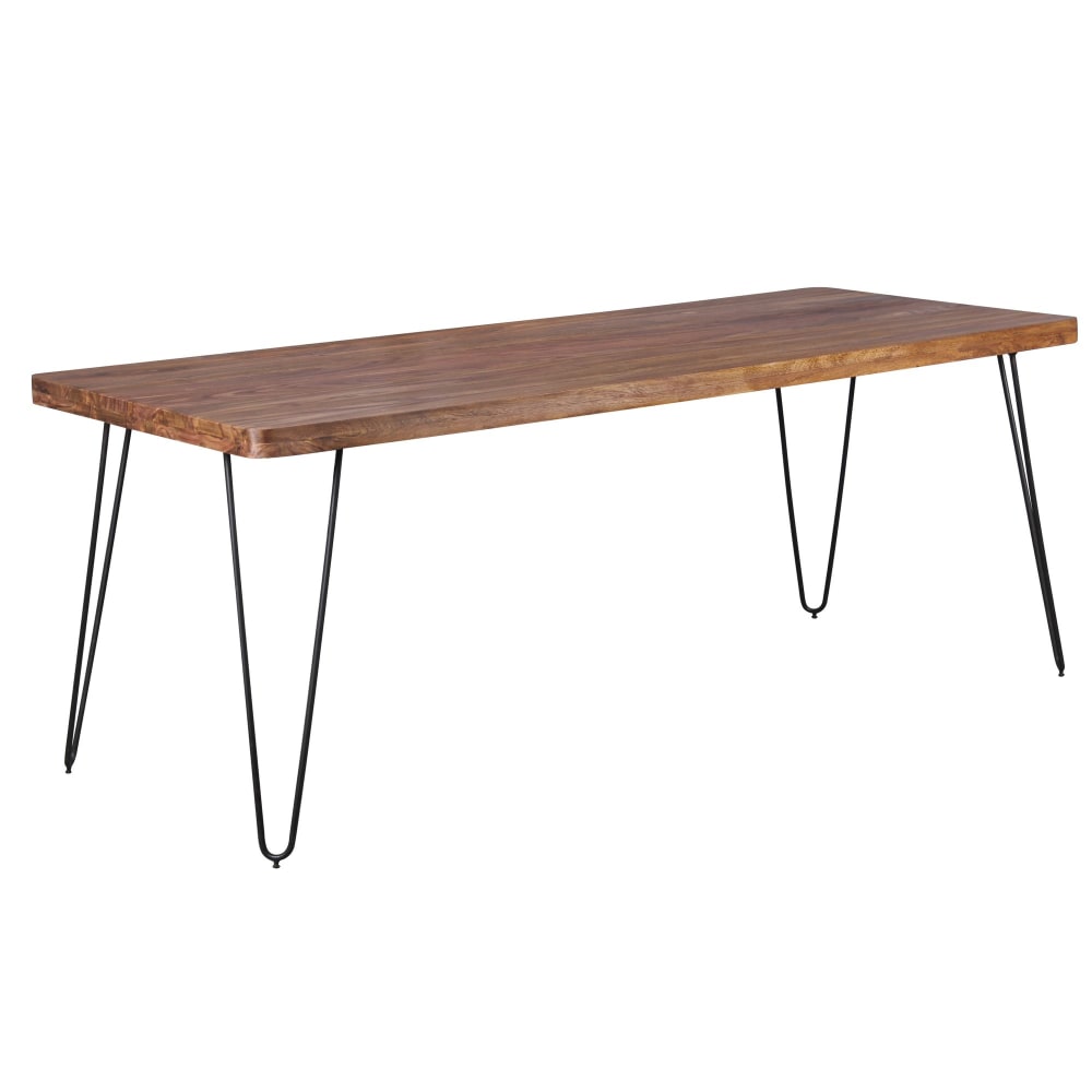 FineBuy Esstisch 120 cm aus Sheesham Massivholz, Braun style modern Braun